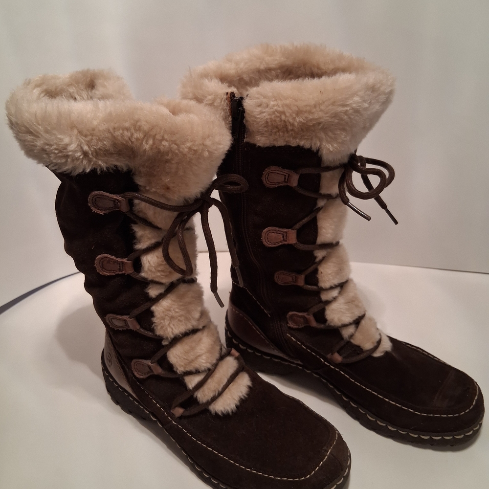 BareTraps Dark Brown Shearling Boots - Picture 3 of 7